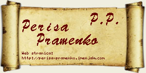 Periša Pramenko vizit kartica